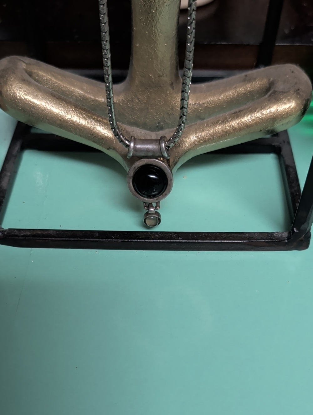 Sterling Silver Pendant Necklace with Black Onyx Accent - Women Jewelry